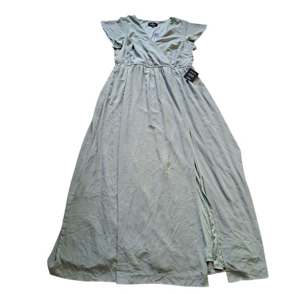 Lulus Lost In The Moment Boho Party Sage Brush Maxi Dress In Green Sz 1XL NWT - Picture 7 of 14